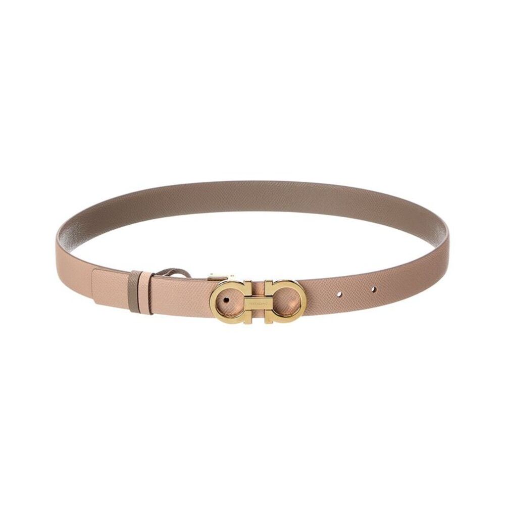 Ferragamo Gancini Reversible & Adjustable Leather Belt, Pink